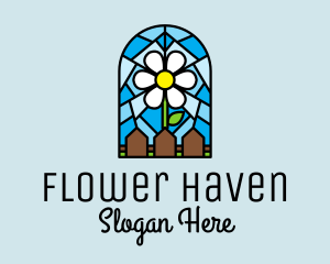 Stained Glass Flower Garden logo design