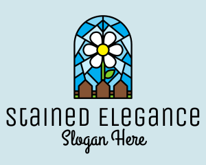 Stained Glass Flower Garden logo design