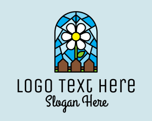 Stained Glass Flower Garden Logo