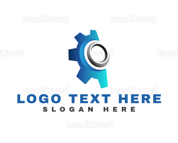 Gradient Cogwheel Engine Logo