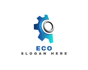 Gradient Cogwheel Engine Logo