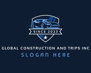 Shield Sports Car Race logo design