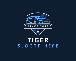 Sports Car - Shield Sports Car Race logo design