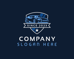 Racer - Shield Sports Car Race logo design