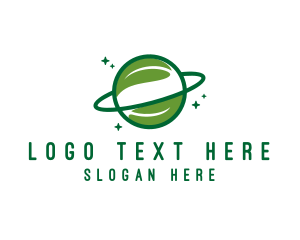Planetary - Environmental Leaf Planet logo design