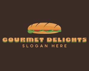 Baguette Sandwich Diner logo design