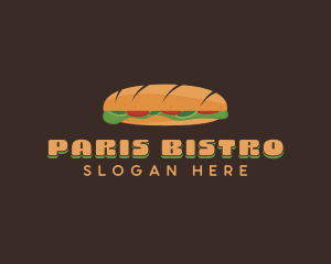 Baguette Sandwich Diner logo design