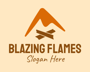 Outdoor Camping Bonfire logo design