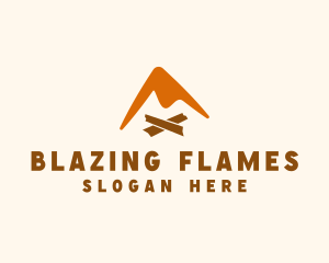 Outdoor Camping Bonfire logo design