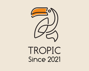 Modern Toucan Line Art logo design