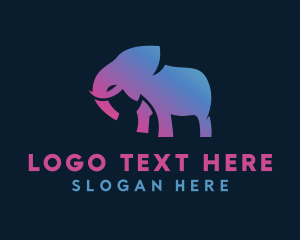 Gradient - Elephant Creative Agency logo design
