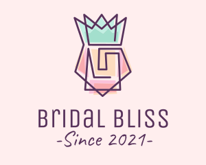 Bride - Colorful Monarch Monoline logo design