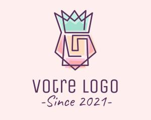 Girly - Colorful Monarch Monoline logo design