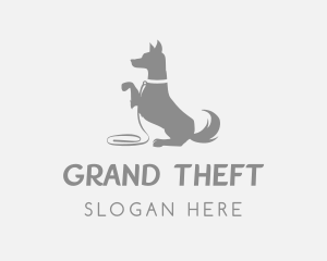 Pet Dog Leash Logo