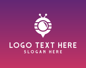 Blogging - Television Lens Location Pin logo design