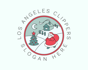 Winter Christmas Badge Logo
