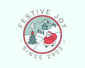 Christmas - Winter Christmas Badge logo design