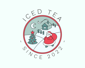 Winter Christmas Badge logo design