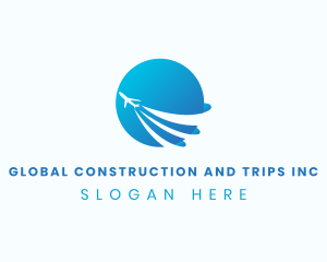 Travel Airline Globe logo design