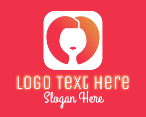 Wine - Gradient Woman Beauty App logo design