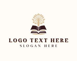 Tree - Publishing Book Tree logo design