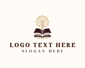 Academic - Publishing Book Tree logo design