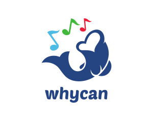 Musical Notes Fish Logo