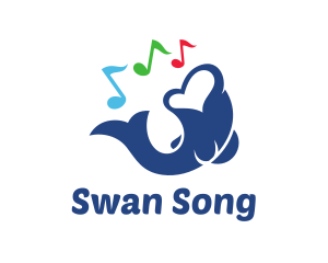 Musical Notes Fish logo design