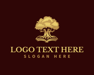 College - Golden Tree Book logo design