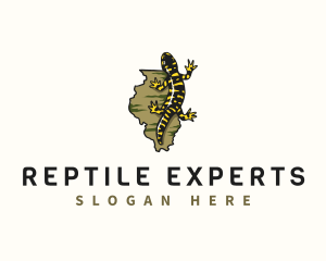 Illinois Reptile Salamander logo design