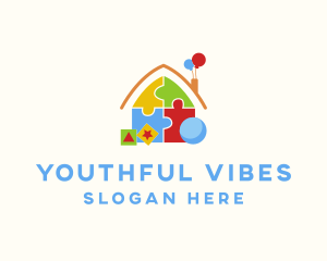 Youth - Puzzle Toy House logo design