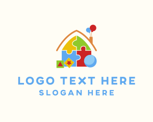 Pediatrician - Puzzle Toy House logo design