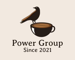 Patisserie - Crow Coffee Cup logo design