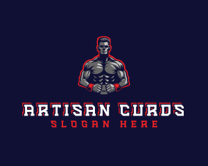 Athlete Muscle Man logo design