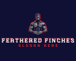 Athlete Muscle Man logo design