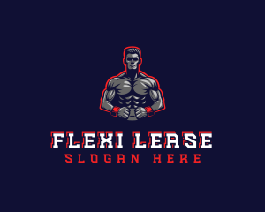 Athlete Muscle Man logo design