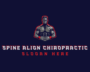 Athlete Muscle Man logo design