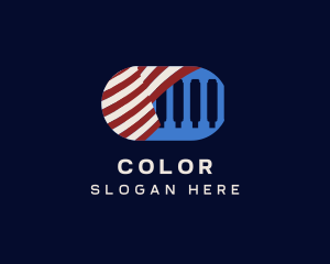 4th Of July - American Government Colonnade logo design