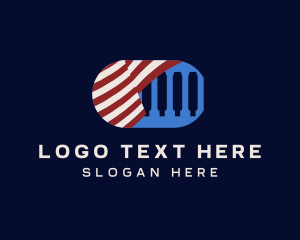 National - American Government Colonnade logo design