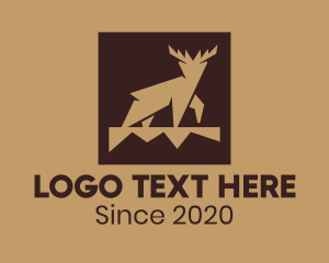 Wild Animal - Brown Forest Deer logo design