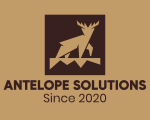 Antelope - Brown Forest Deer logo design