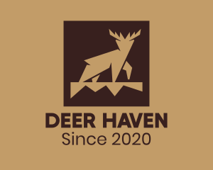 Brown Forest Deer logo design