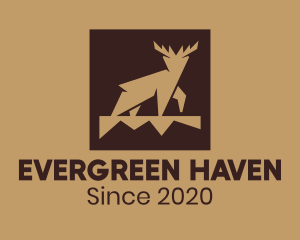 Forest - Brown Forest Deer logo design