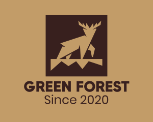 Brown Forest Deer logo design