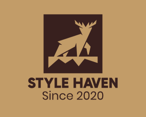 Moose - Brown Forest Deer logo design