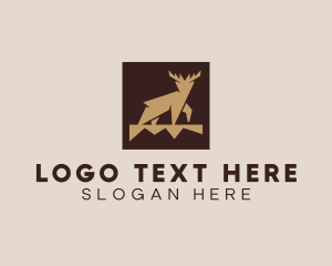 Brown Forest Deer logo design