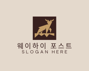 Brown Forest Deer logo design