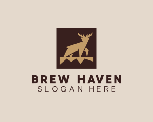 Brown Forest Deer logo design