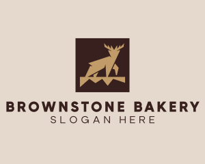 Brown Forest Deer logo design