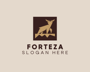 Brown Forest Deer logo design